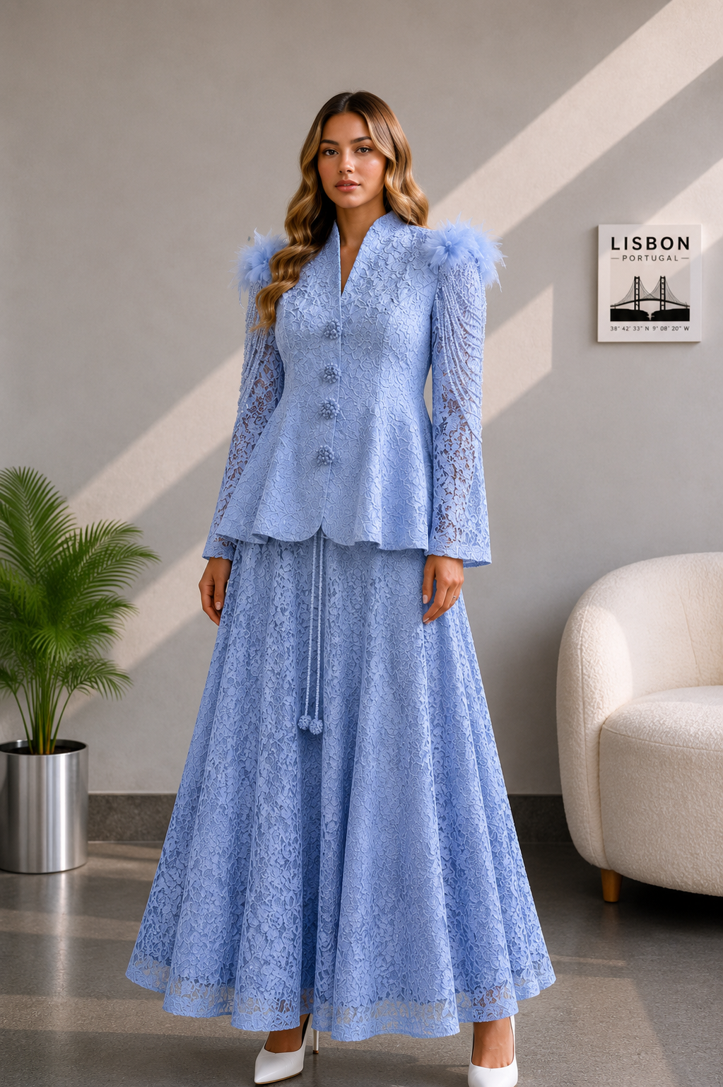 Celeste Luxe Lace Co Ord Set