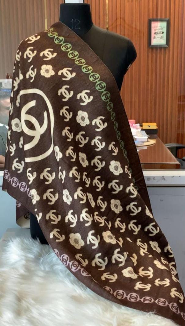 Heritage Monogram Cashmere-Blend Shawl