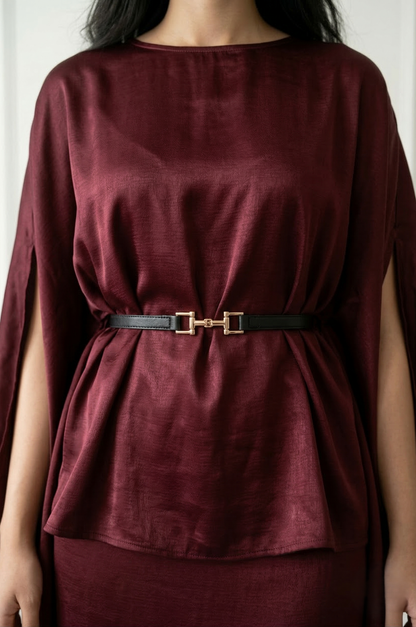 Rose Luxe Drape Kaftan