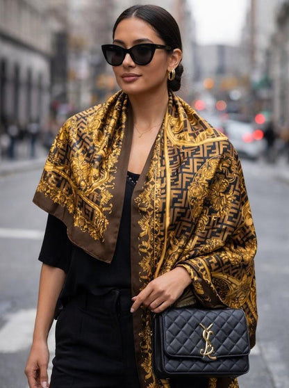 Majestic Chain Silk Scarf