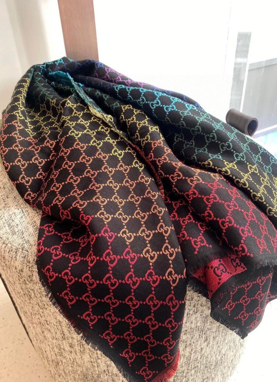 Jacquard Multicolor Wool Scarf