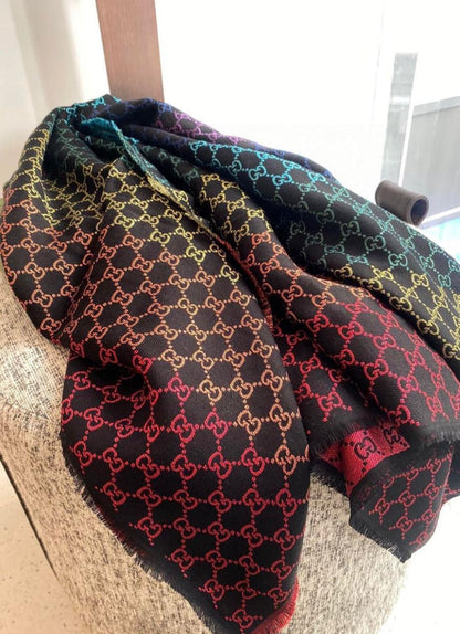 Jacquard Multicolor Wool Scarf