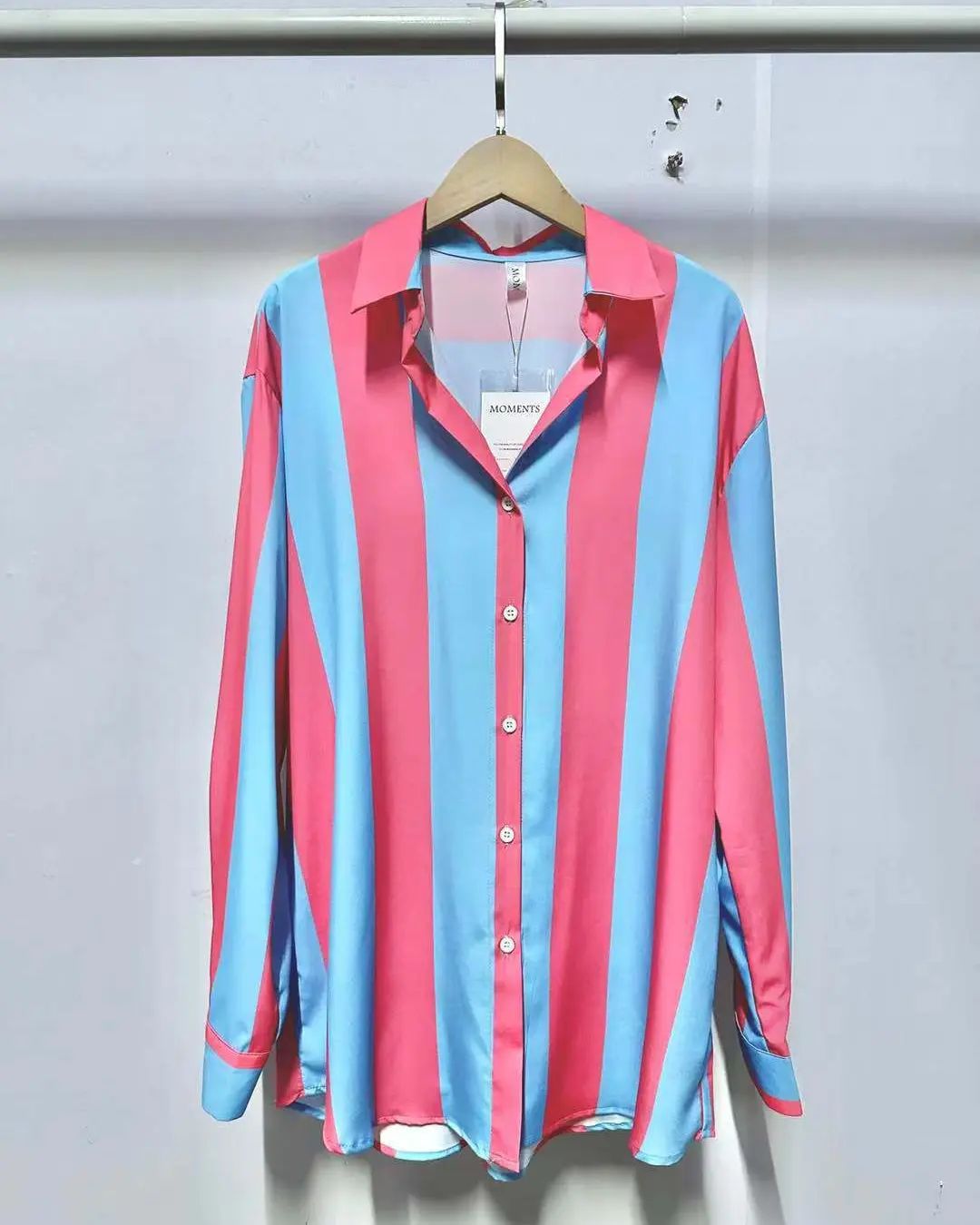 Lara color block Satin Shirt