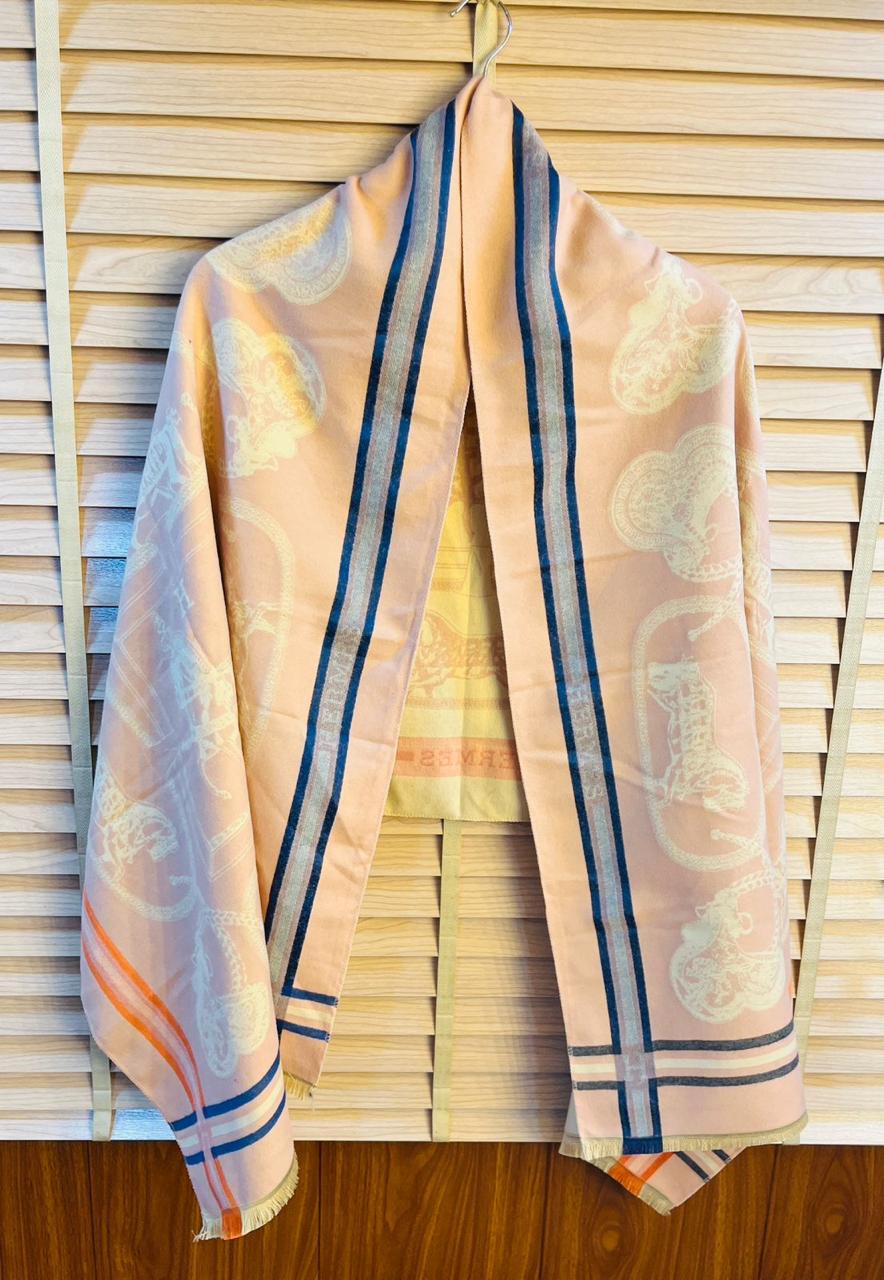 Luxury Brand Print Winter Reversible Stole