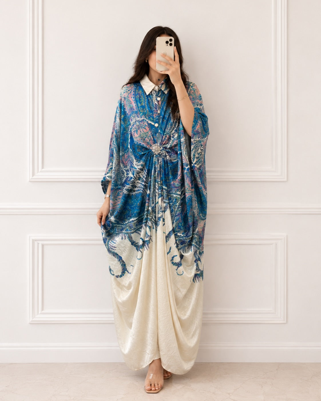 Rose Luxe Drape Kaftan