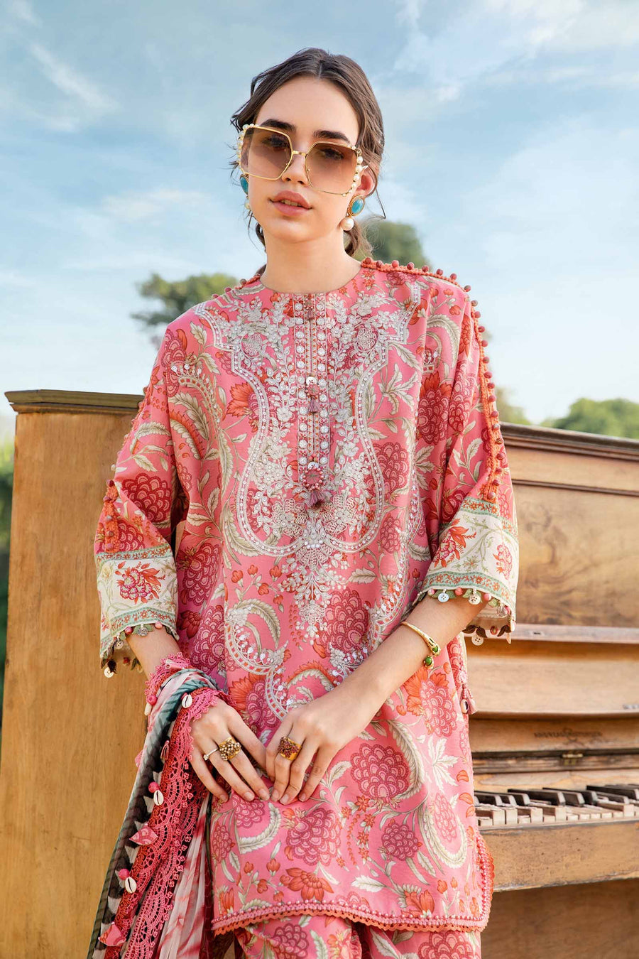 (Copy) 3 Piece Unstitched Printed Lawn Suit | MPT-2513-A