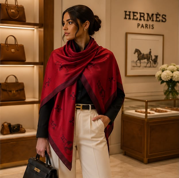H Monogram Luxe Scarf