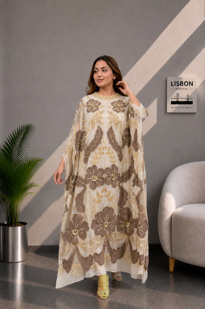 Rose Floral Luxe Embroidered Dress