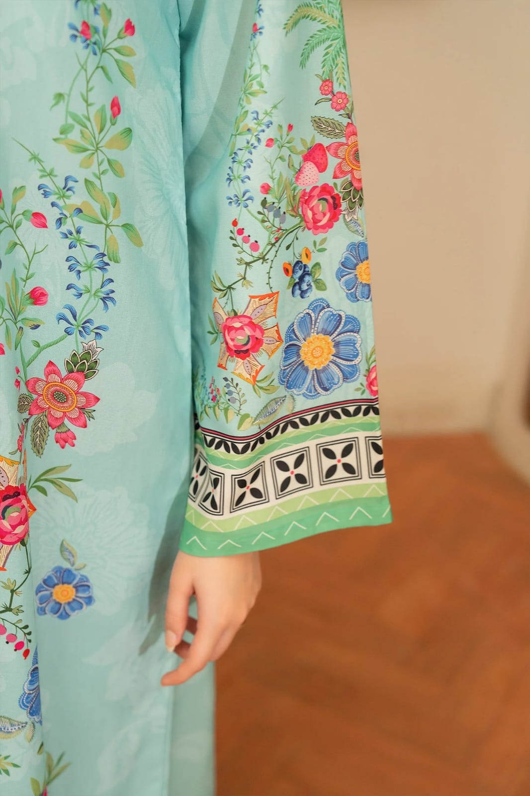 Mint Blossom Luxe Lawn Kurta