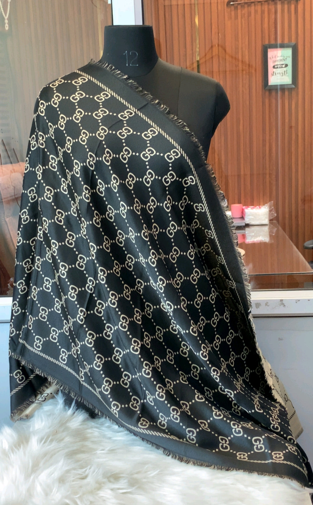 Branded GC Winter Luxury Stole Plain