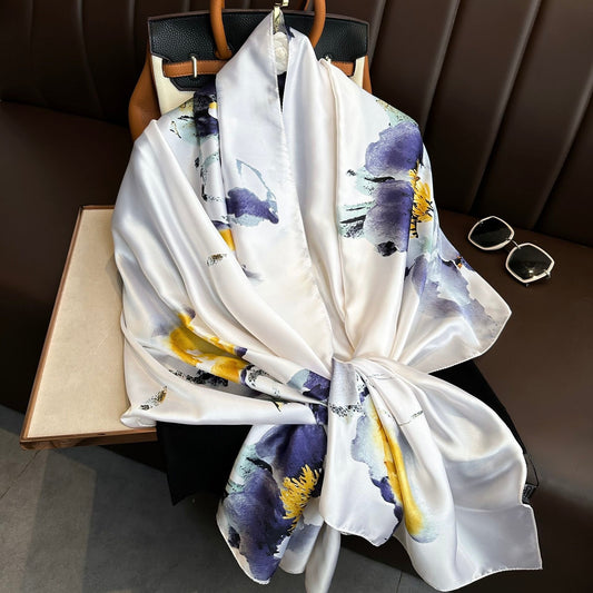 Golden Iris Silk Drape
