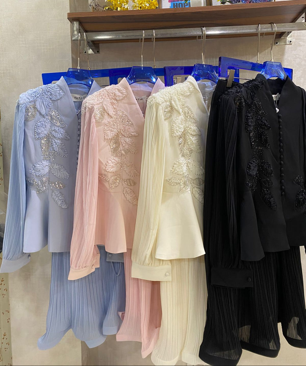 Fleur Luxe Pleated Co-Ord Set