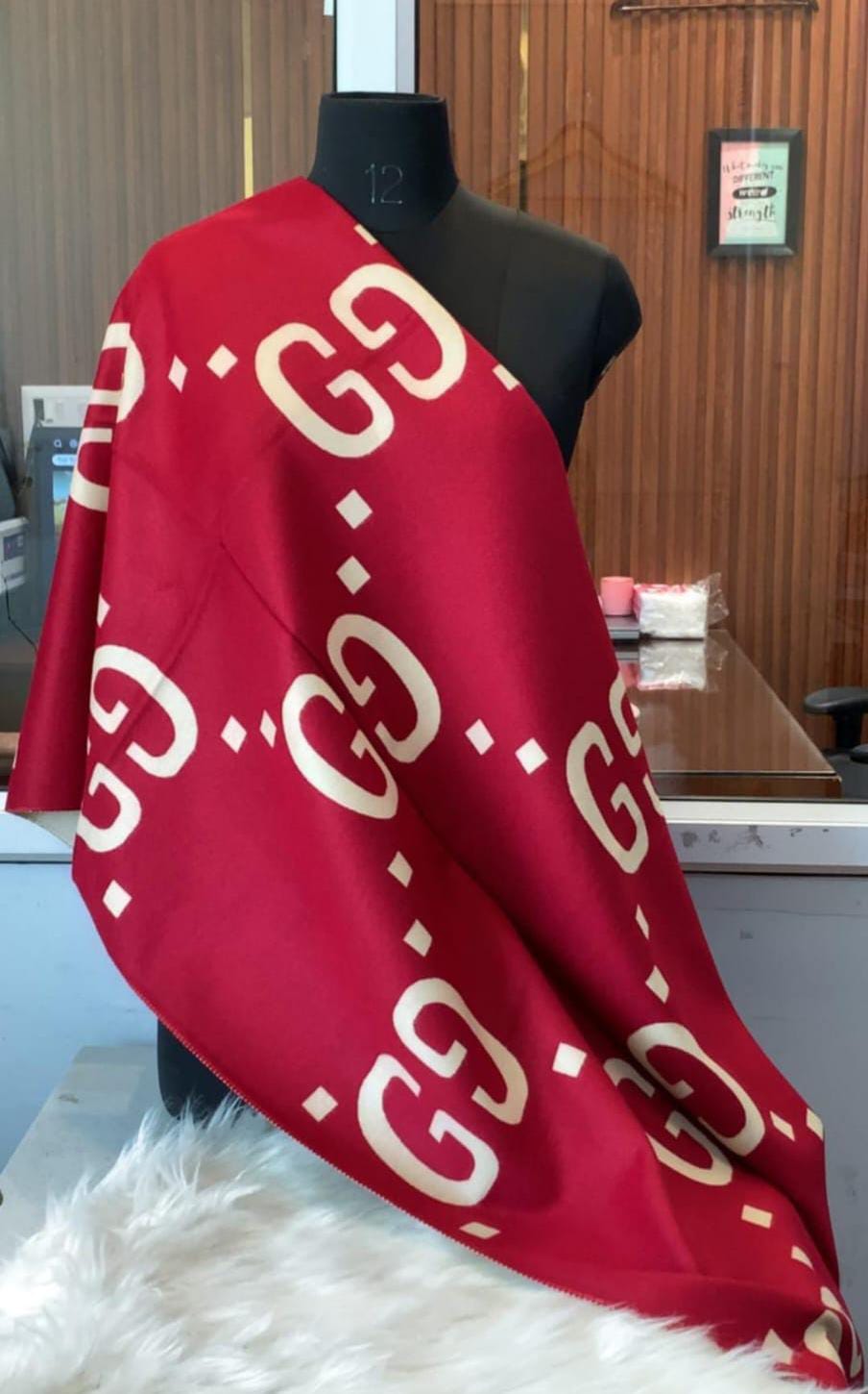 GG Monogram Wool Scarf