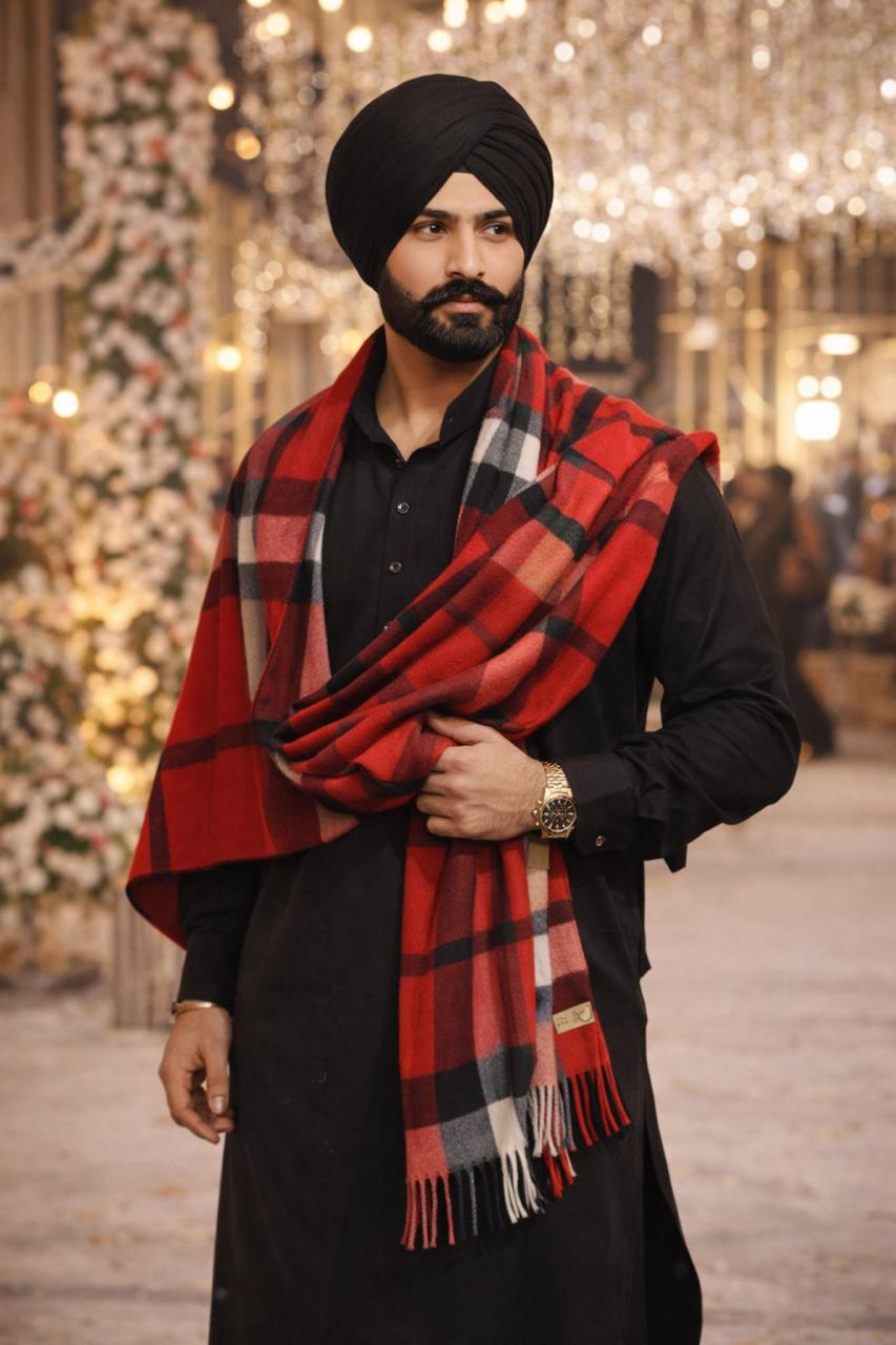 Classic Heritage Plaid Cashmere-Blend Stole