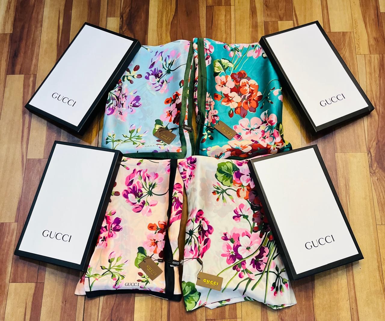 Luxury Brand Print Gucci Silk Scarf