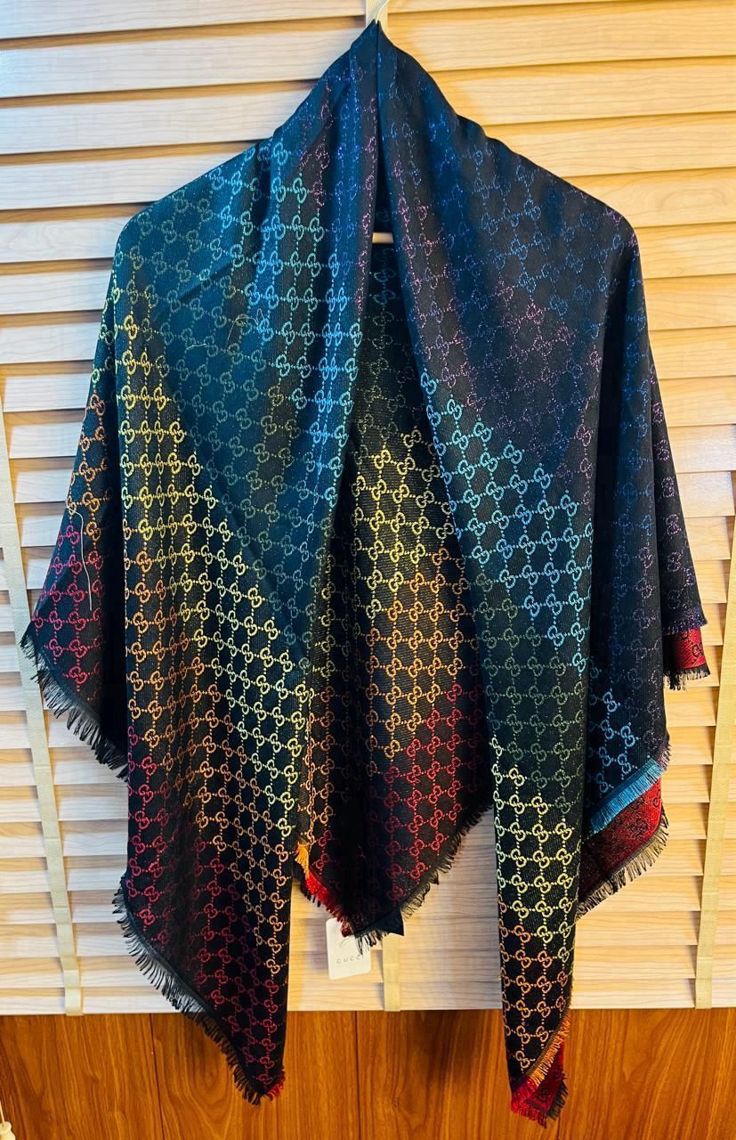 Luxury Brand Multi Shade G Cashmere Shawl