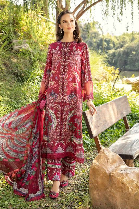 3 Piece Unstitched Printed Lawn Suit | MPT 2514 - B