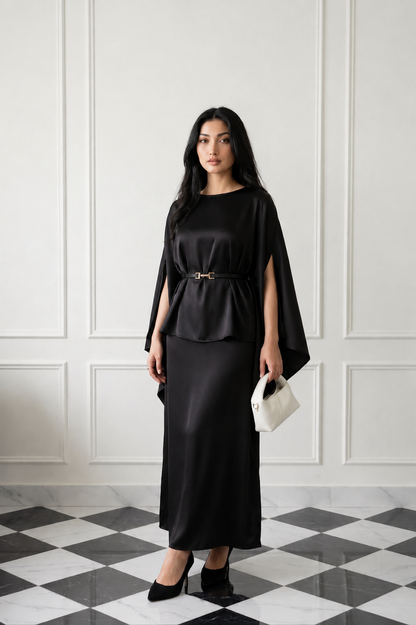 Rose Luxe Drape Kaftan