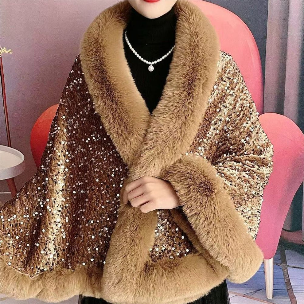 Statement Swarovski Fur Stole