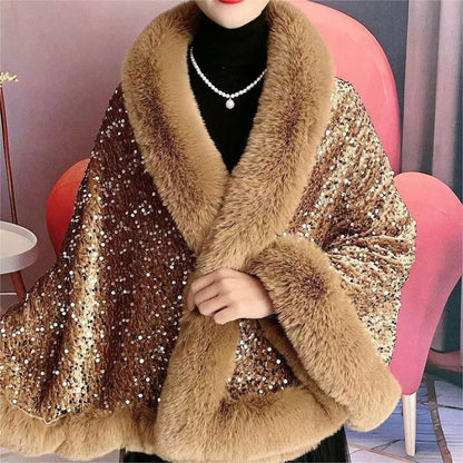 Statement Swarovski Fur Stole