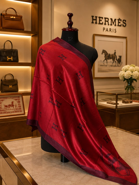 H Monogram Luxe Scarf