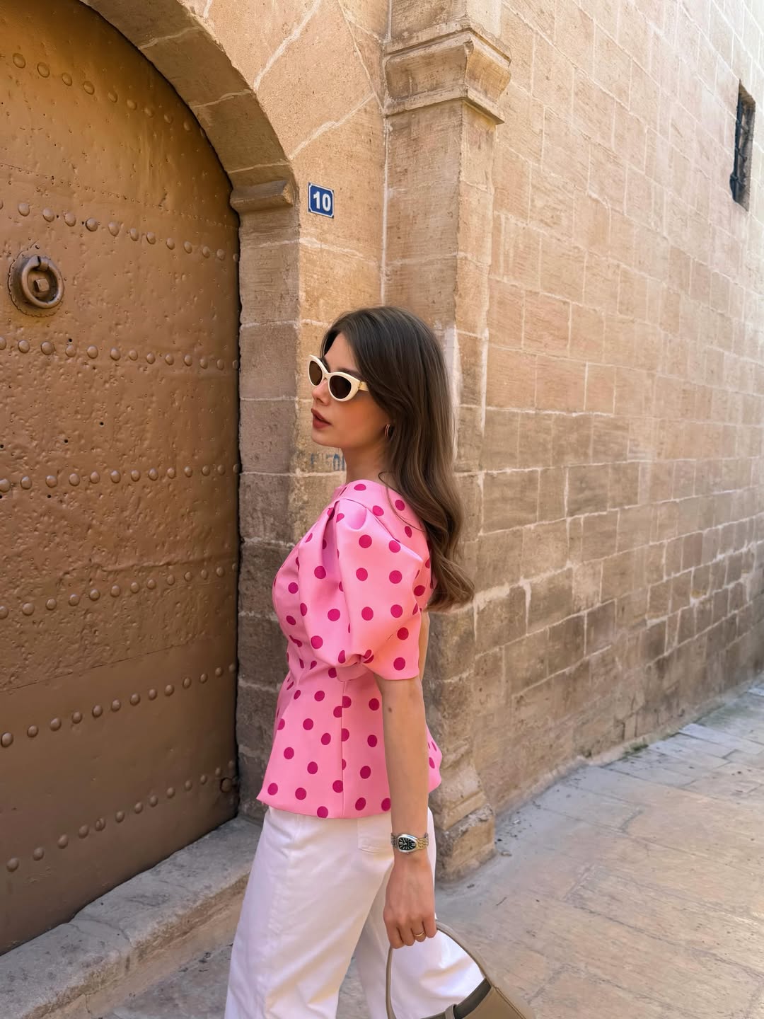 Pink Polka Barbie Top