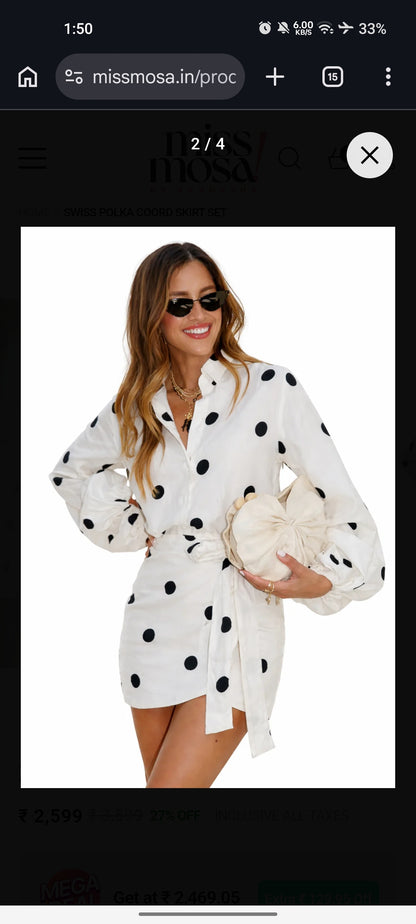 French Kiss Polka Wrap Dress