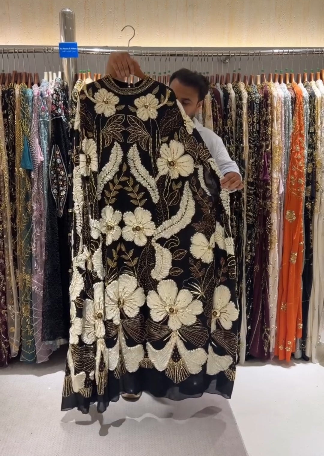 Rose Floral Luxe Embroidered Dress