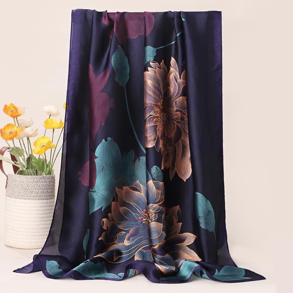 Midnight Opulence Silk Scarf