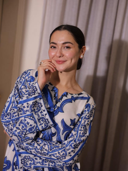 Sapphire Porcelain Luxe Kaftan