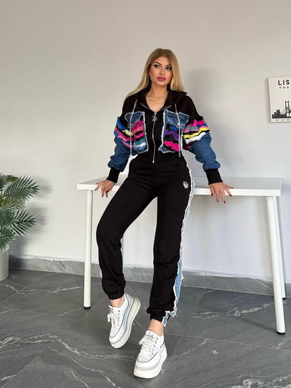 Urban Denim Pop Co Ord Set