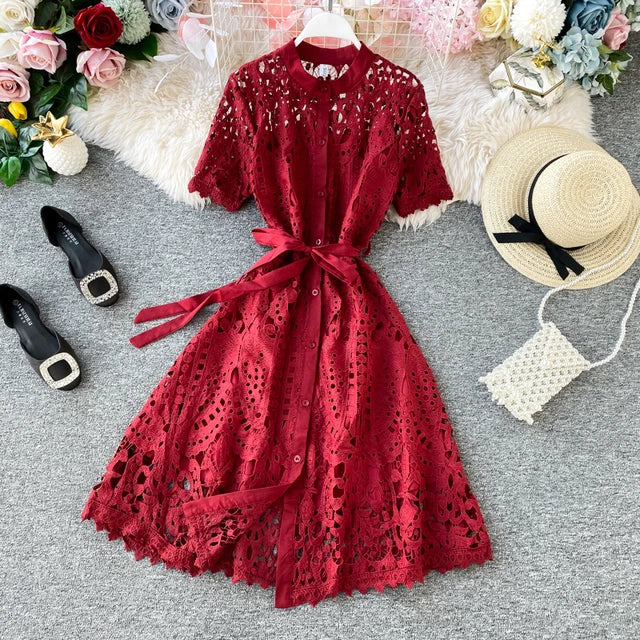 Silote Vintage Luxury Lace Dress