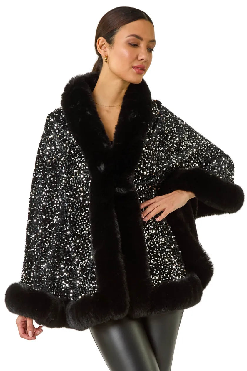 Statement Swarovski Fur Stole
