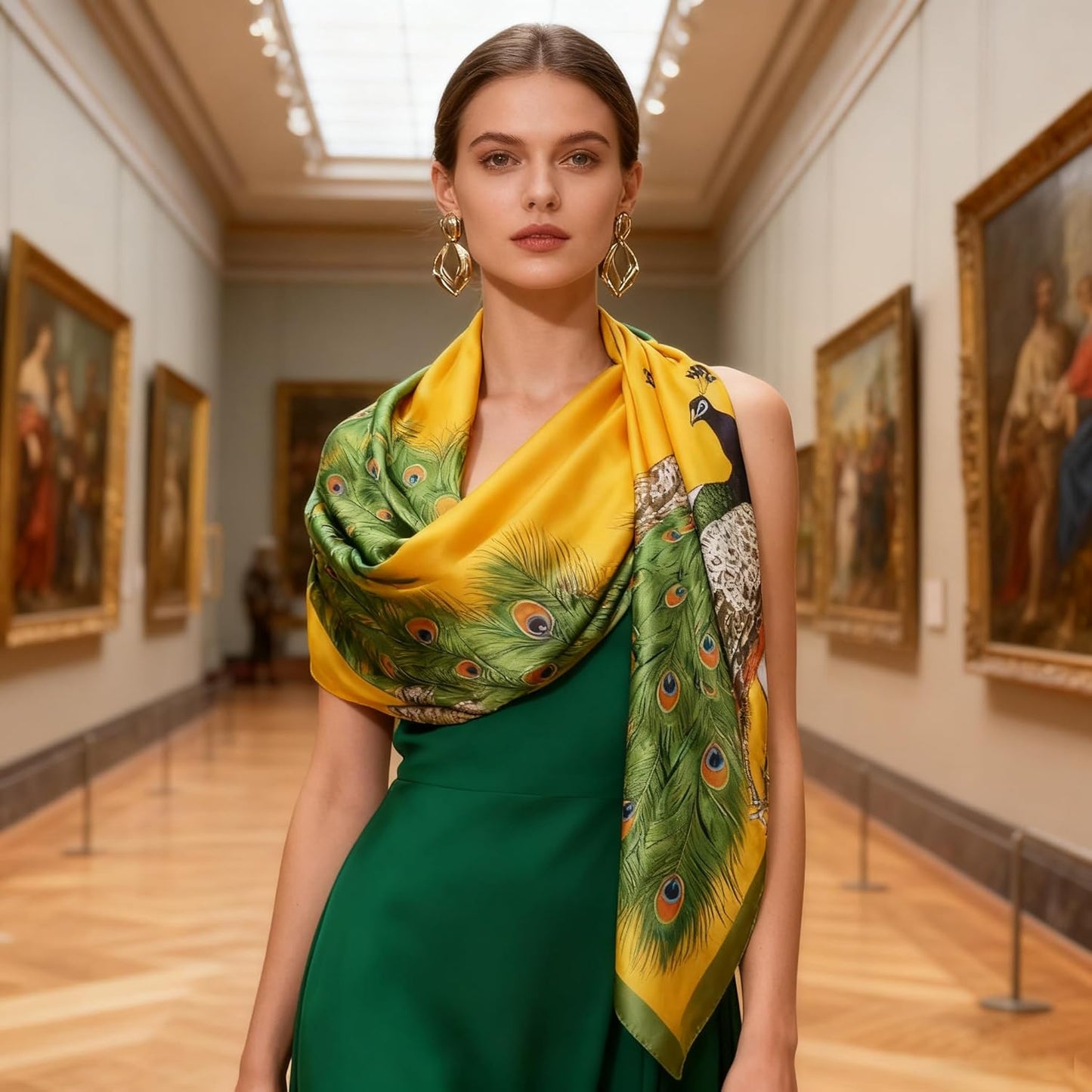 Emerald Peacock Royale Shawl