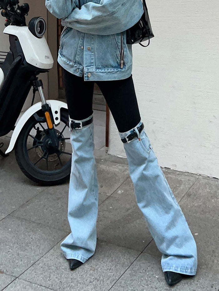 Luna Eclipse Buckle Flare Jeans