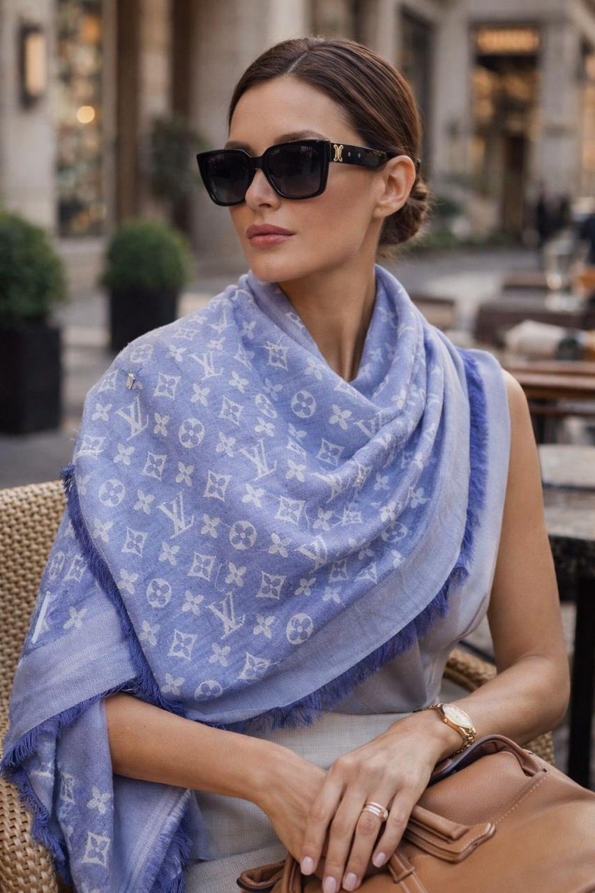 Azure Monogram Luxe Wrap