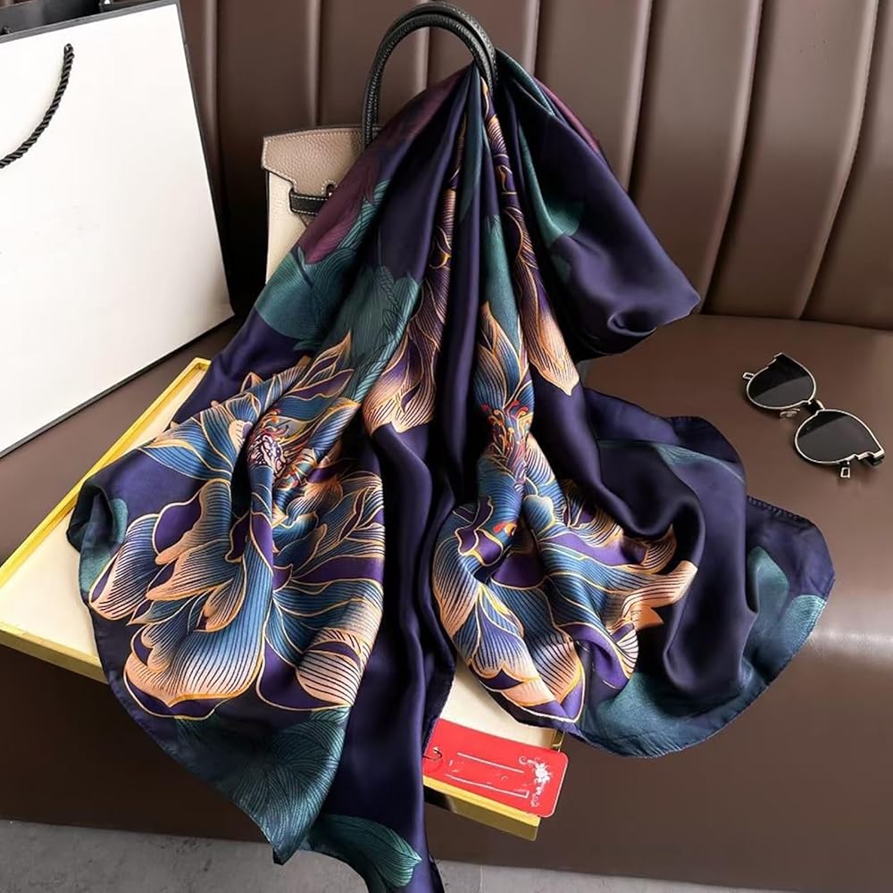 Midnight Opulence Silk Scarf