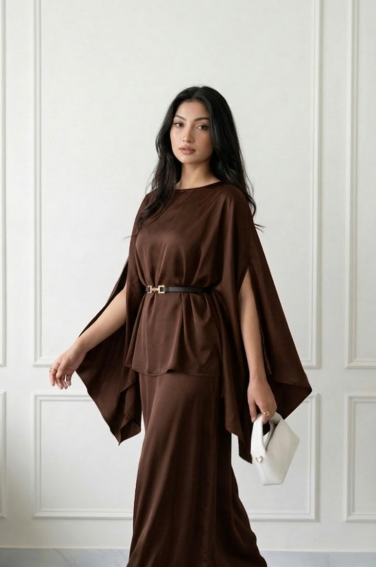 Rose Luxe Drape Kaftan