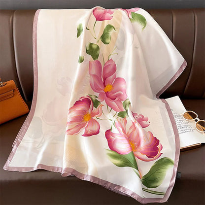 Blush Magnolia Silk Scarf