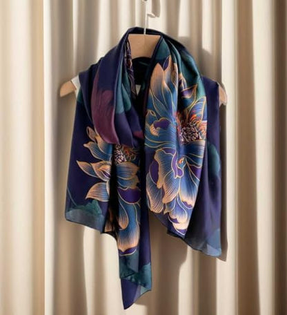 Midnight Opulence Silk Scarf