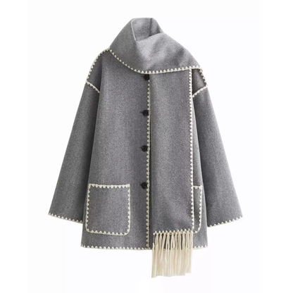 The Alpine Luxe Fringe Poncho