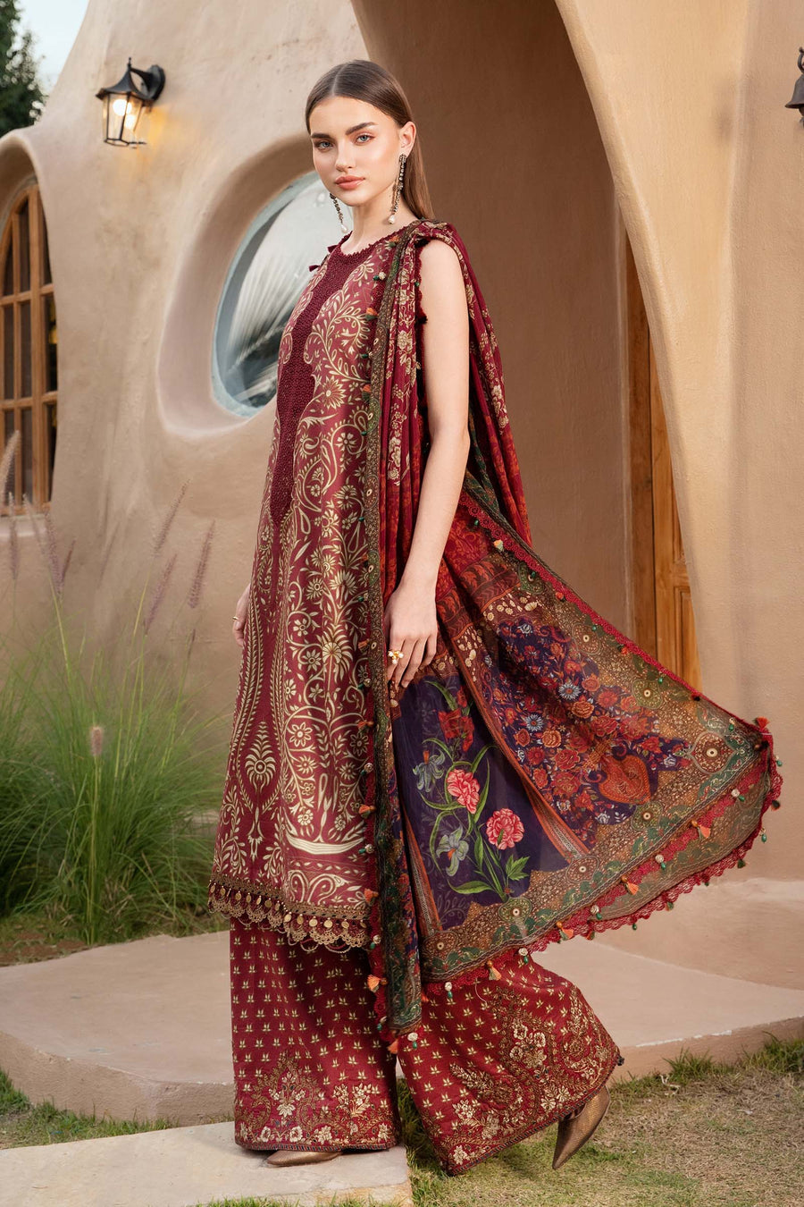 3 Piece Unstitched Printed Lawn Suit | MPT 2512 - A