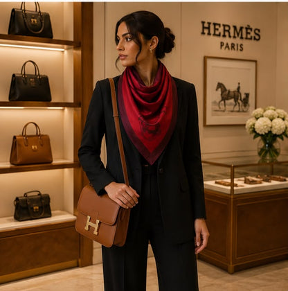 H Monogram Luxe Scarf