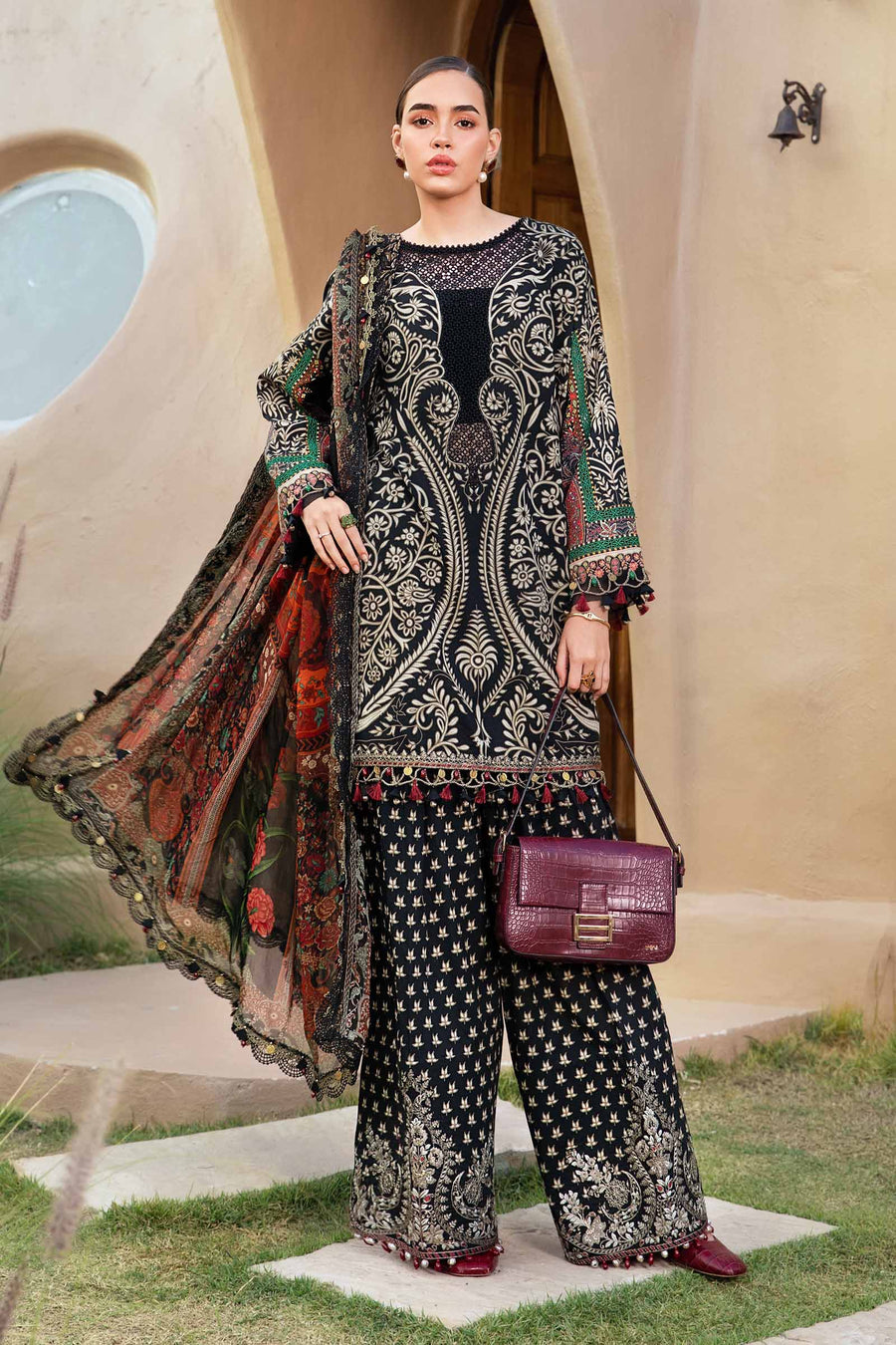 3 Piece Unstitched Printed Lawn Suit | MPT 2512 - B