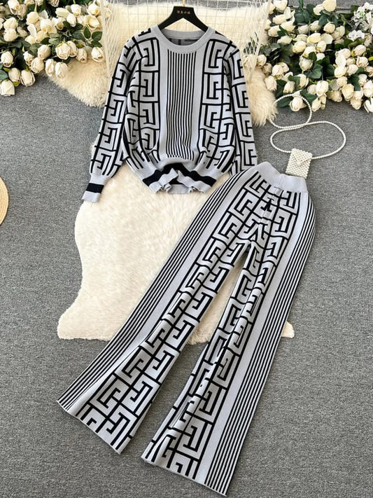 Maze Monochrome Luxe Knit Co ord