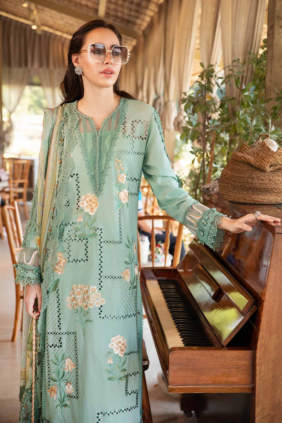 3 Piece Unstitched Printed Lawn Suit | MPT 2501 - B