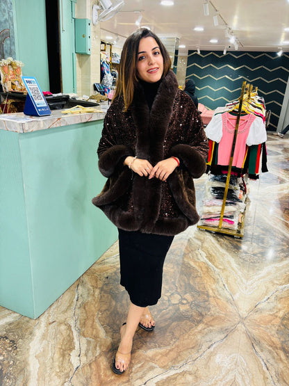 Statement Swarovski Fur Stole