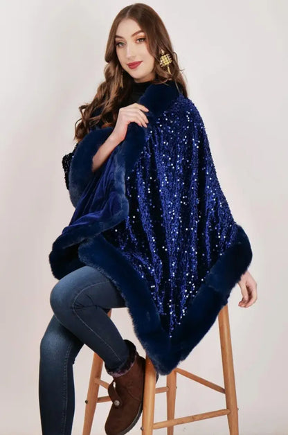 Statement Swarovski Fur Stole