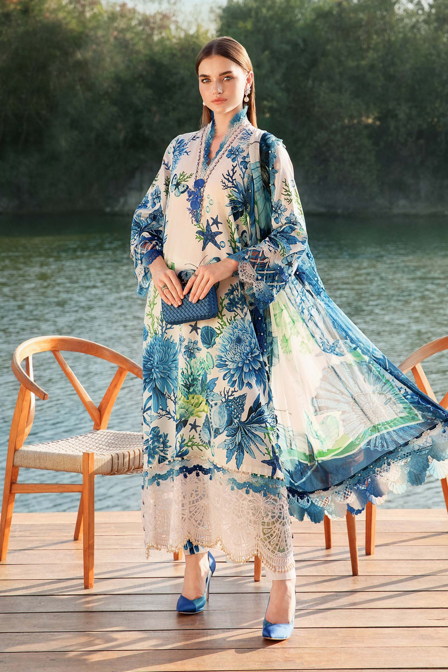 3 Piece Unstitched Printed Lawn Suit | MPT-2510-B