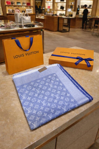 Azure Monogram Luxe Wrap